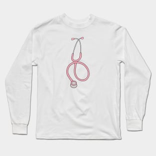 Pink stethoscope Long Sleeve T-Shirt